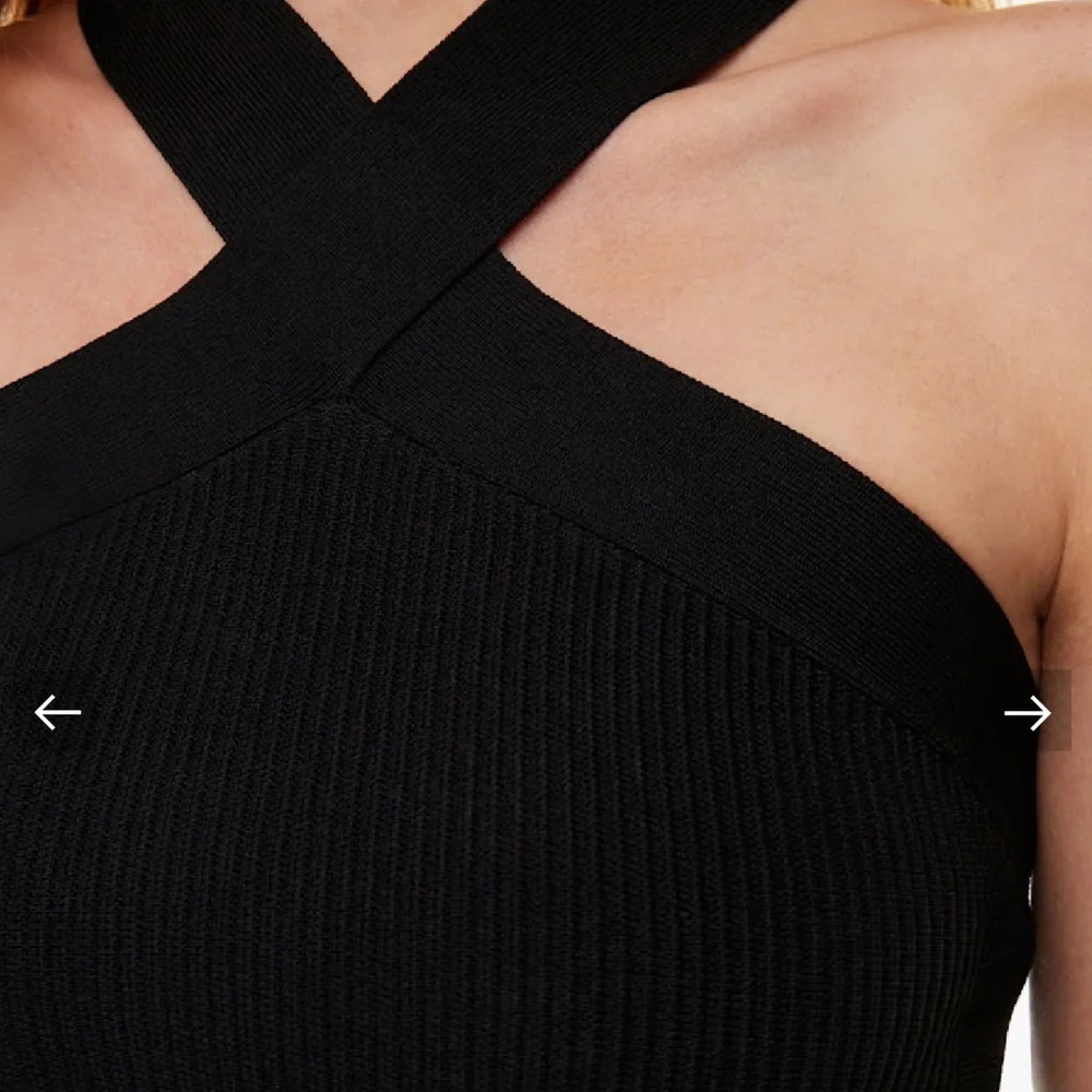 Aritzia Babaton Sculpt Knit Criss Cross Tank Black BNWT Size M - Picture 5 of 11
